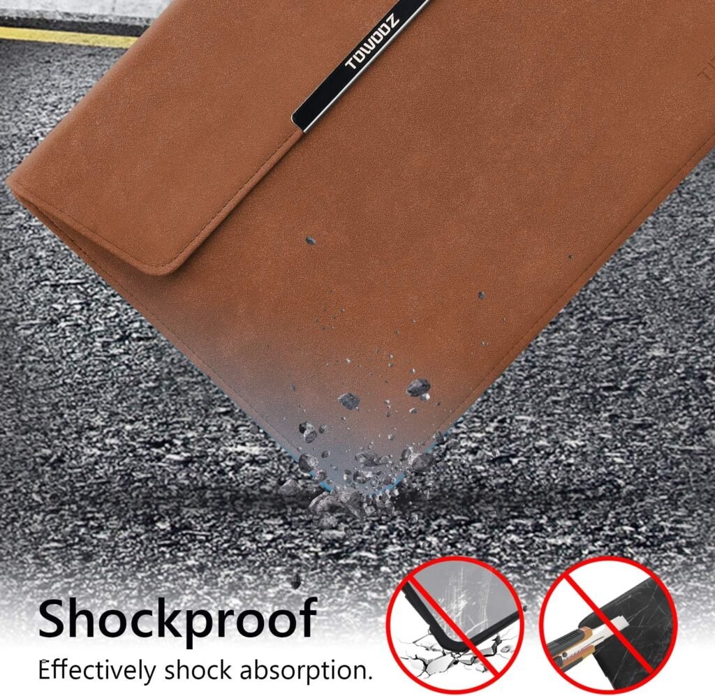 TOWOOZ MacBook Air M2 Sleeve Waterproof Thin Laptop Sleeve Case Compatible with 2022 M2 Chip MacBook Air 13.6 Inch A2681 / MacBook Air 13-13.6 Inch/MacBook Pro 13-14 Inch, with Accessory Pouch