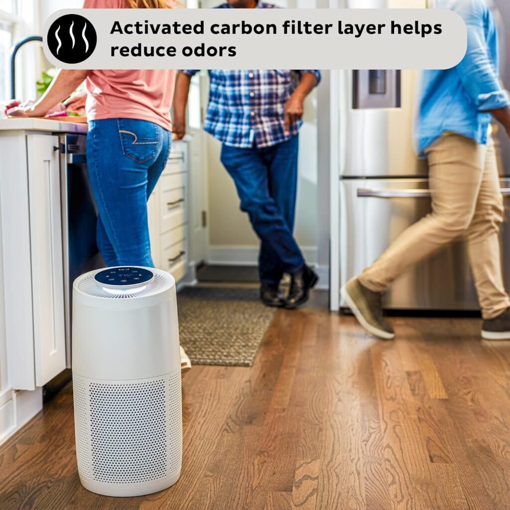 Instant HEPA Quiet Air Purifier From the Makers of Instant Pot with Plasma Ion Technology, Rooms up to 1,940ft2, removes 99% of Dust, Smoke, Odors, Pollen  Pet Hair, for Bedrooms, Offices, Charcoal