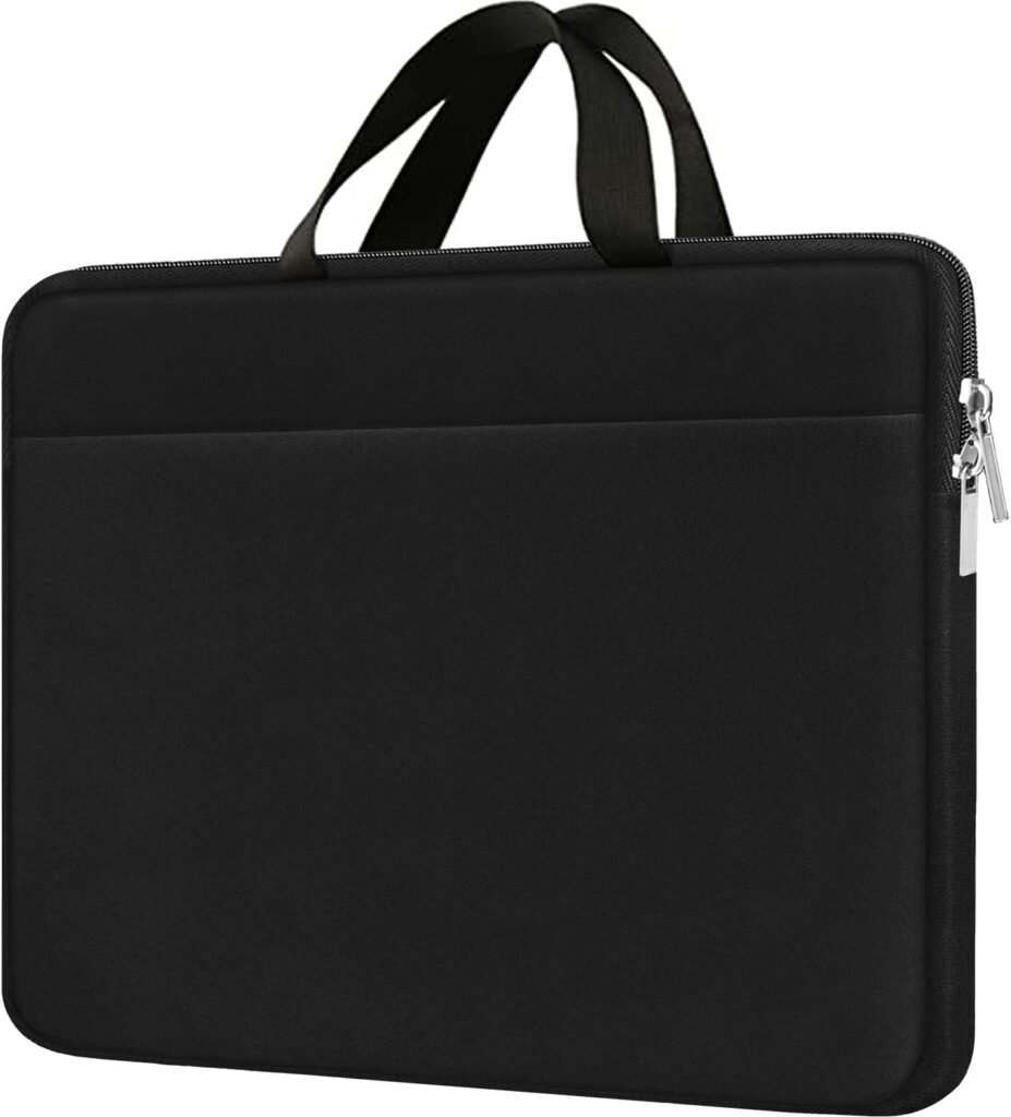 Laptop Sleeve Case 15.6 inch, Durable Travel Laptop Bag Handbag Shockproof Protective Computer Cover Carrying Bag Briefcase for 15 15.6 HP Asus Acer Dell Lenovo Laptop Notebook Ultrabook, (Black)