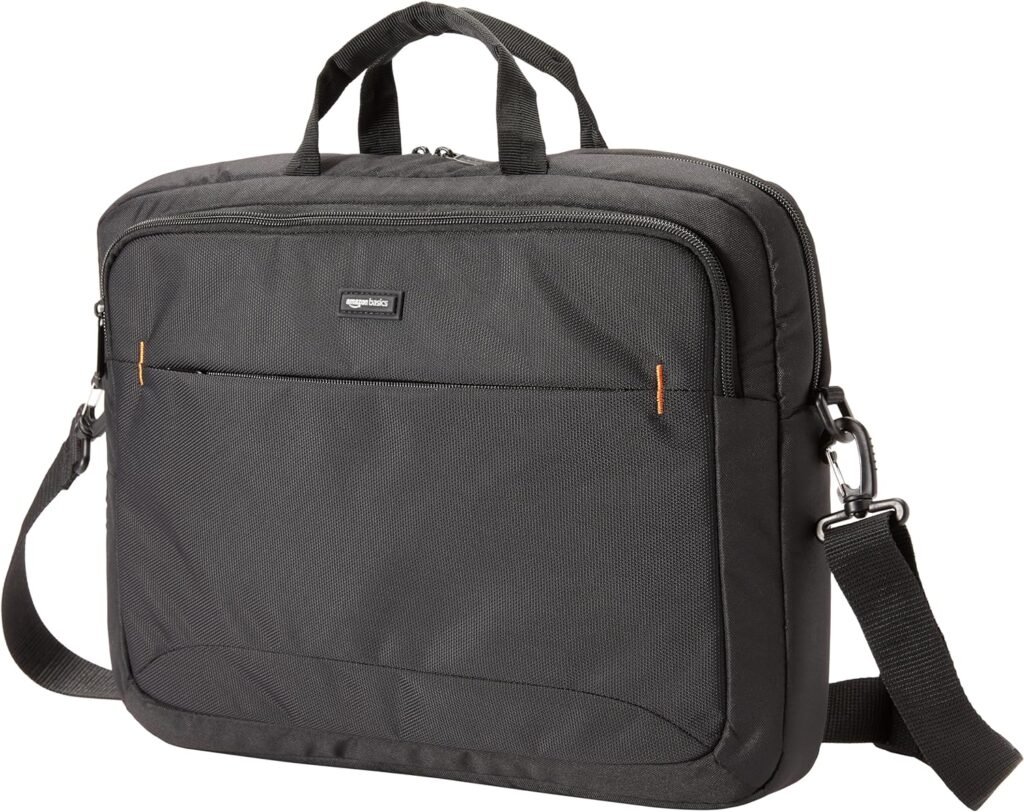 Amazon Basics 17.3-Inch Laptop Case Bag, Fits Dell, HP, ASUS, Lenovo, MacBook Pro and more, Black