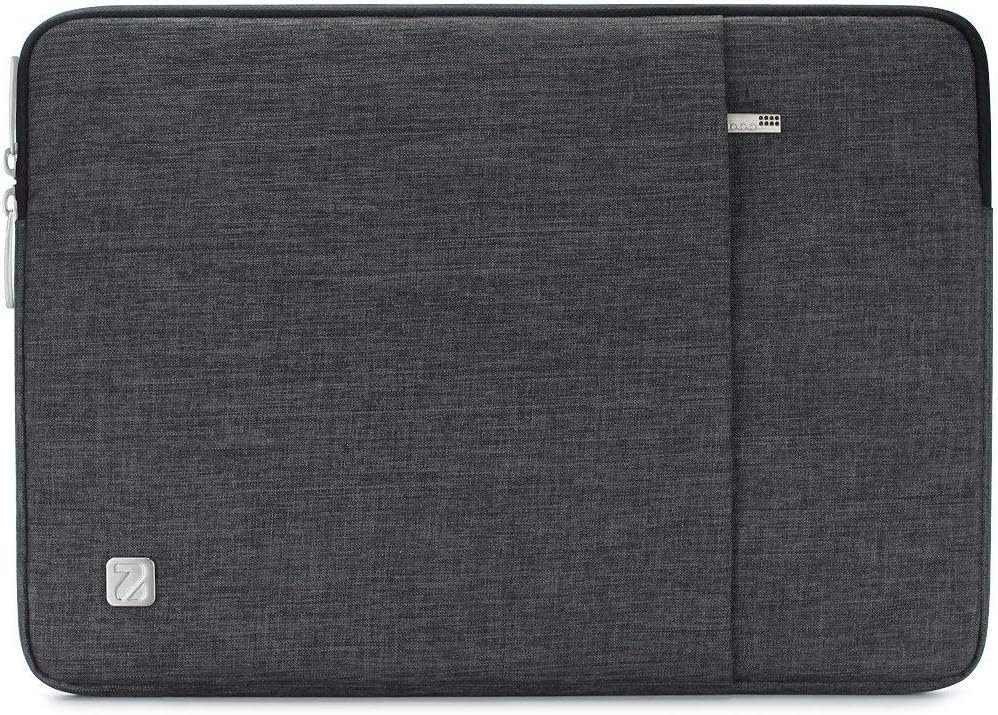 NIDOO 12.5-13.3 Inch Laptop Sleeve Case Water Resistant Protective Notebook Bag for 13.6 13.3 MacBook Air M2 2022 M1 / 13 MacBook Pro Touch Bar / 12.9 iPad Pro / 14 Huawei MateBook 14, Dark Grey