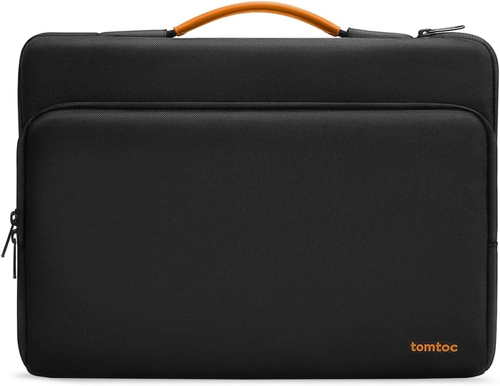 tomtoc 360° Protective Laptop Sleeve for 13.5-14.4 Inch Surface Laptop Studio 5/4, Surface Book, Water-Resistant Shockproof Carrying Case Bag for Acer Aspire/Swift 14, ASUS Vivobook/Zenbook 14, Black