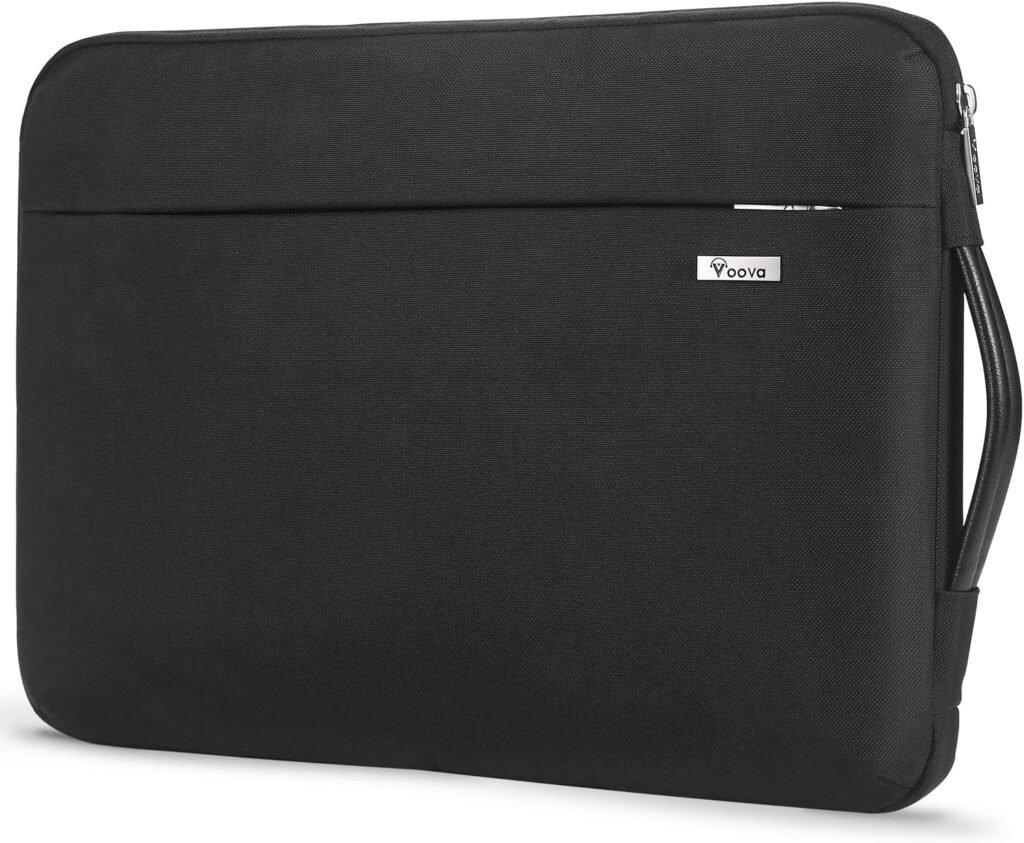 Voova Laptop Sleeve Case 15.6 16 Inch,360° Protective Computer Carrying Bag Cover Compatible with MacBook Pro/Max 16 M3 M2 M1 2023-2019, Dell XPS 15,15-16 Hp Lenovo Acer Asus with Organizers, Black