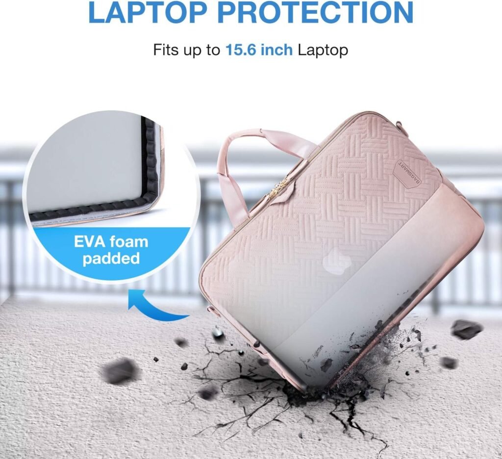 BAGSMART Laptop Bag for Women, 15.6 Inch Laptop Case Computer Bag Briefcase for Ladies