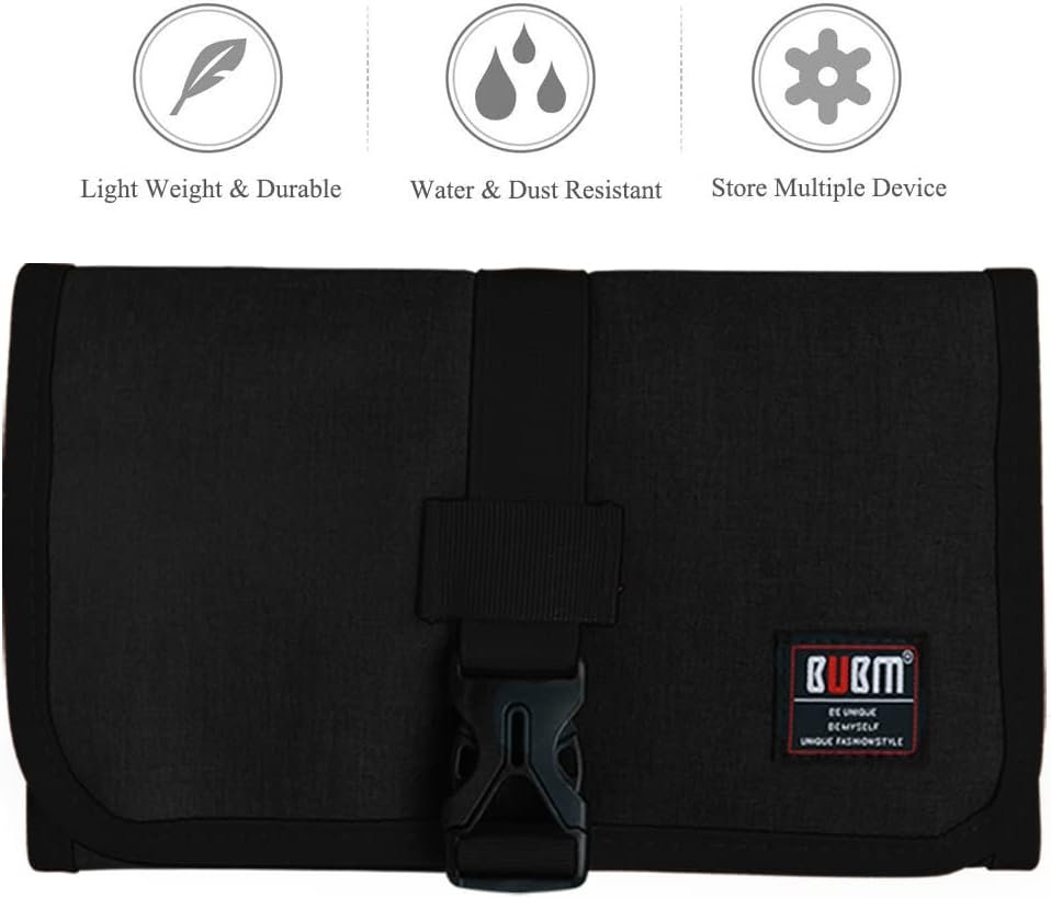 Electronic Organizer, BUBM Travel Cable Bag/USB Drive Shuttle Case/Electronics Accessory Organizer for Home Office, coffee