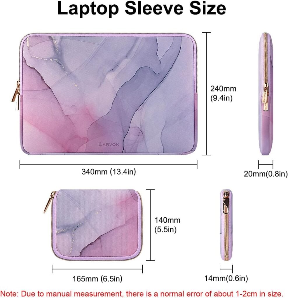 ARVOK 15 15.6 16 inch Laptop Sleeve for MacBook Pro 15 inch/MacBook Pro 16 inch Water-Resistant Laptop Case Notebook Computer/Tablet Pouch Cover for HP/Dell/Lenovo/Asus/Acer/Samsung with Extra Bag