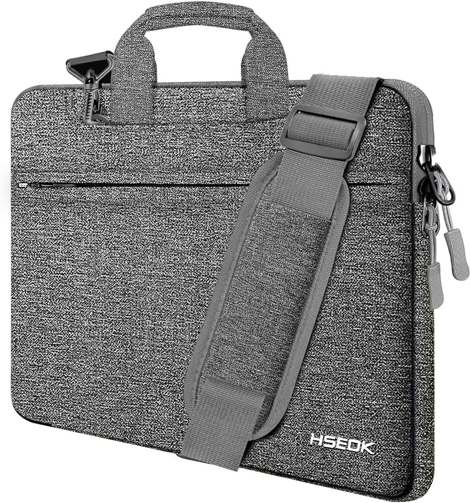 Hseok Laptop Shoulder Bag 13 13.3 14 Inch Case Compatible with MacBook Pro 14 2023-2021 M1 M2,MacBook Air/pro 13-13.3 Inch and Most Popular 13-14 Notebooks,Spill-Resistant Briefcase, Black