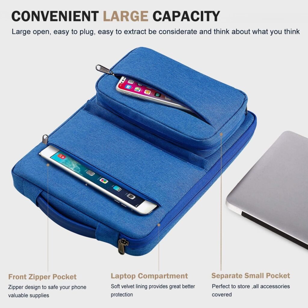 Voova Laptop Sleeve Case 13 13.3 14 Inch for MacBook Air/Pro Retina M2, MacBook Pro 14 2021 2022 M1 Pro/Max A2442,13.5 Surface Book/Laptop 4/3,13 Chromebook, 2 in 1 Computer Bag with Small Pouch