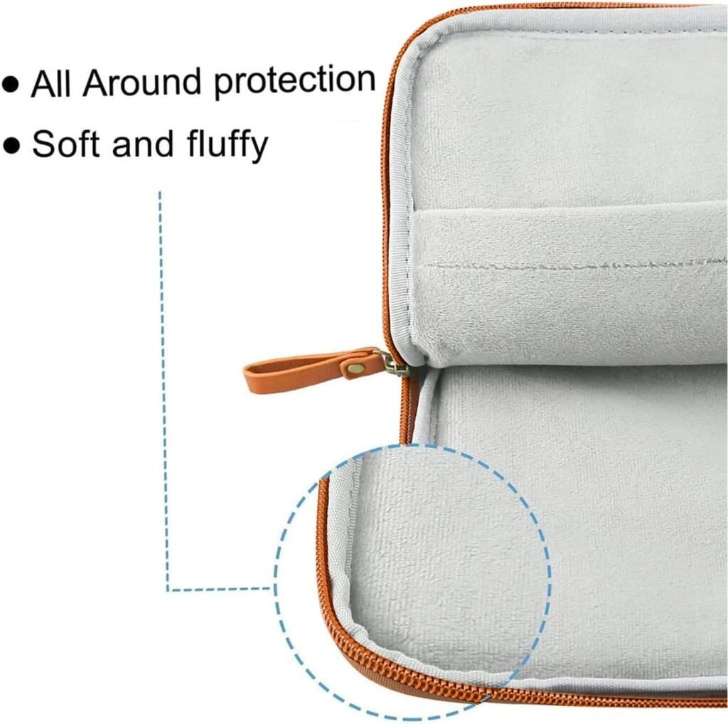 MOSISO Laptop Sleeve Bag Compatible with MacBook Air/Pro, 13-13.3 inch Notebook, Compatible with MacBook Pro 14 inch 2024-2021 M3 M2 M1, PU Leather Padded Bag Waterproof Case, Apricot