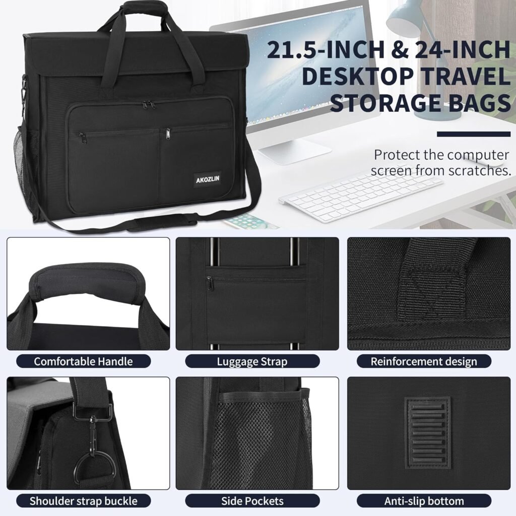 Travel Carrying Case Tote Bag Compatible with Apple iMac 24 Desktop Computer for iMac 21.5 inch and 24 inch Storage Bag