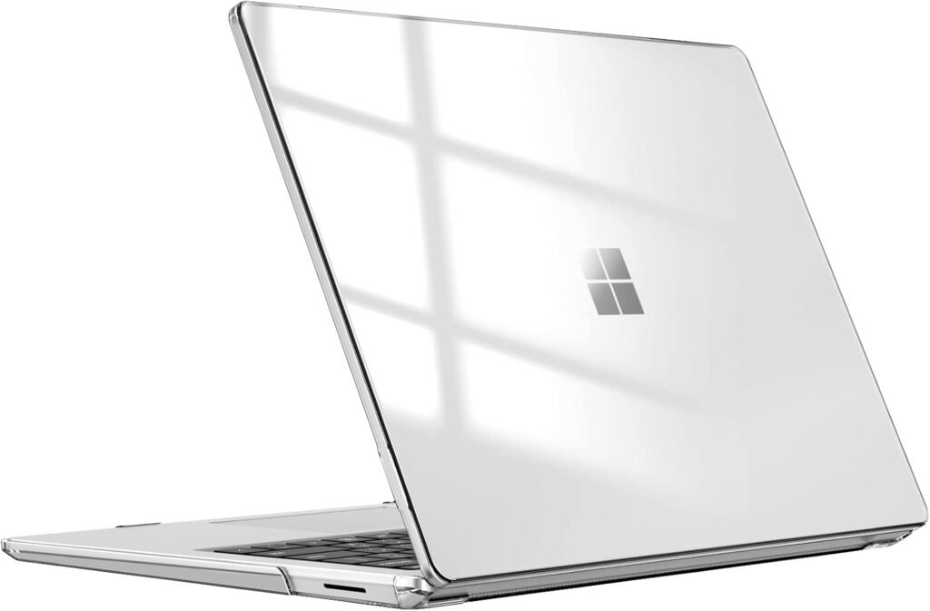 Fintie Case for 13.5 Inch Microsoft Surface Laptop 5/4/3 with Metal Keyboard (Model: 1951/1868) - Protective Slim Snap On Hard Shell Cover, Crystal Clear