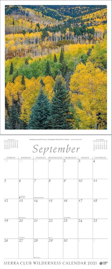 Sierra Club Wilderness Calendar 2021     Calendar – Wall Calendar, July 28, 2020